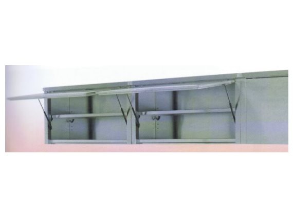 Pensile inox con porta basculante cm.60-160.